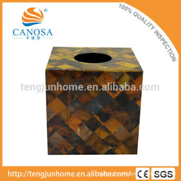 Canosa Luxury bathroom collection cow horn square brown tissue cover boutique